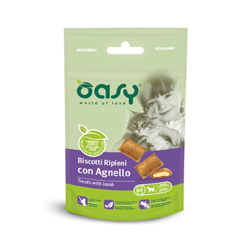 Oasy Treats with Lamb skanėstai su ėriena katėms - Zoobaze.lt