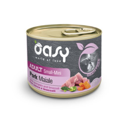 Oasy Grain Free Adult Small & Mini Pork konservai su kiauliena šunims