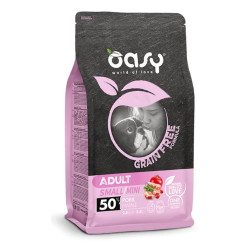 Oasy Grain Free Adult Small & Mini Pork sausas pašaras su kiauliena šunims