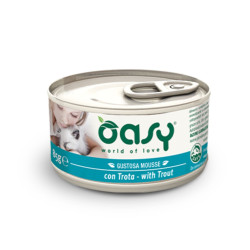 Oasy Tasty Mousse paštetas su upėtakiu katėms