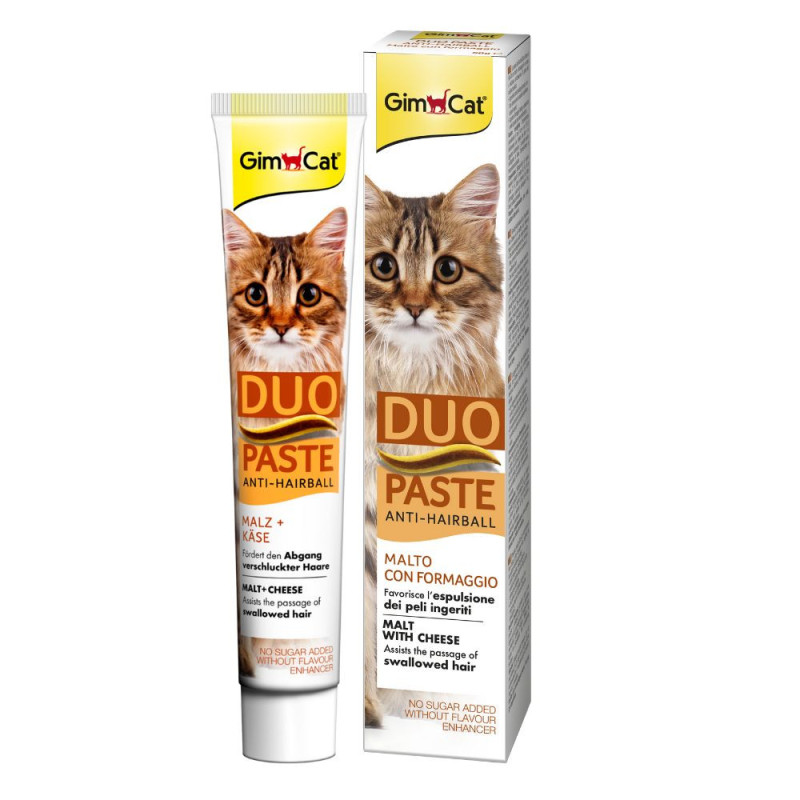 GimCat Anti-Hairball pasta su sūriu katėms