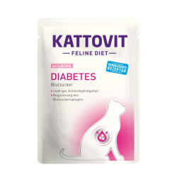 Kattovit Feline Diet Diabetes guliašas su lašiša katėms - Zoobaze.lt