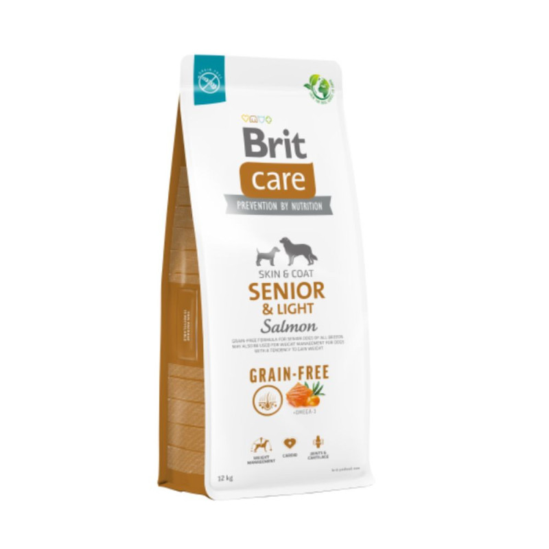 Brit Care Grain-free Senior & Light Salmon sausas pašaras šunims