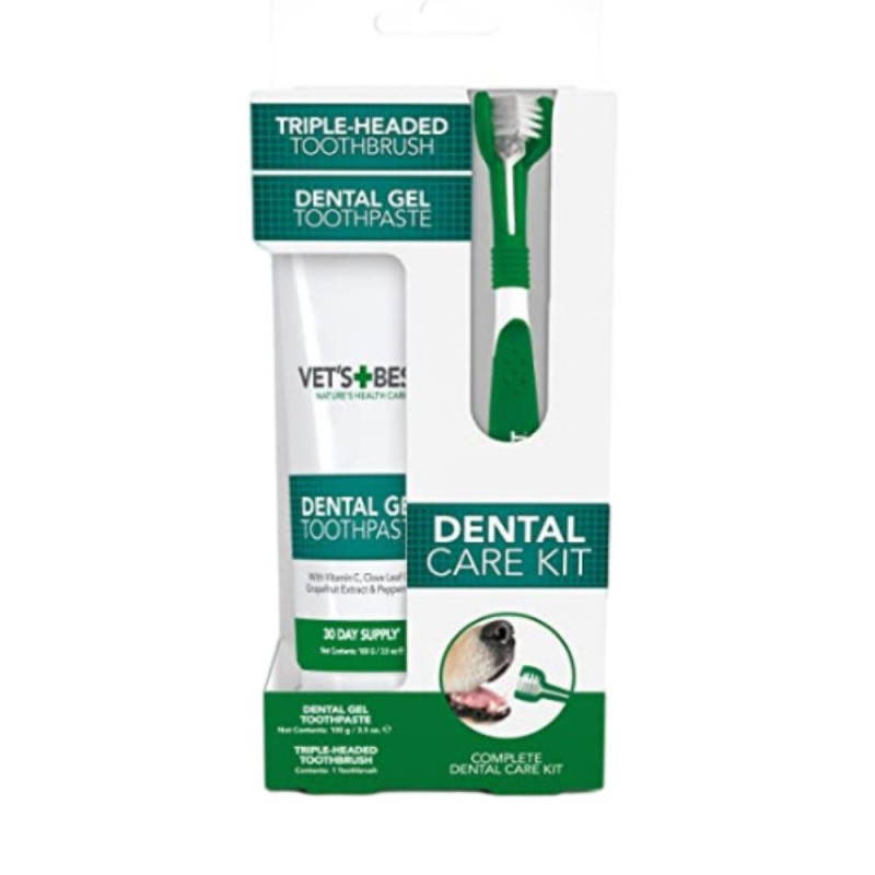 Vet's Best Dental Care Kit dantų priežiūros rinkinys šunims