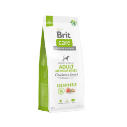 Brit Care Sustainable Adult Medium Breed Chicken & Insect sausas pašaras šunims