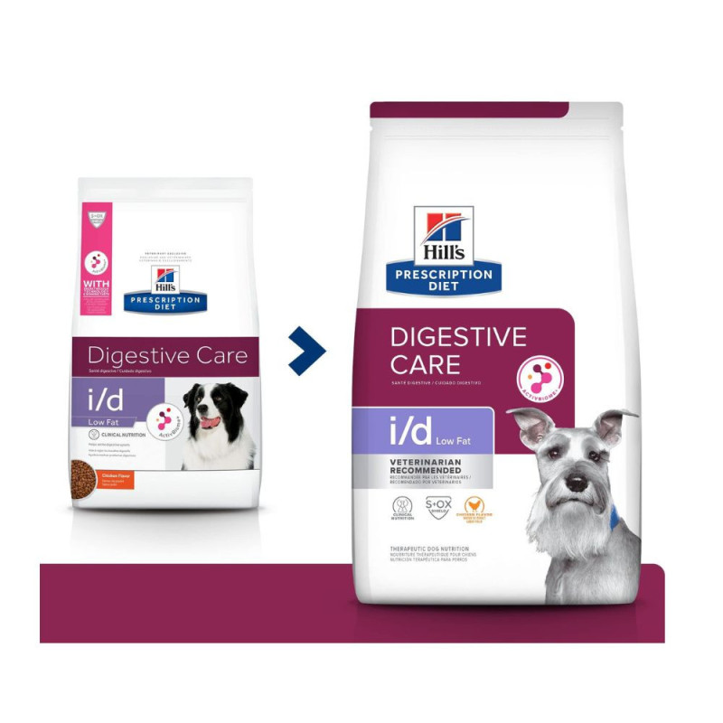 Hill's PD Canine i/d Low Fat sausas pašaras su vištiena šunims