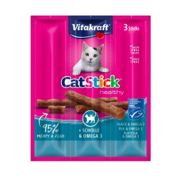 Vitakraft Cat Stick skanėstai su plekšnėmis ir Omega 3 katėms