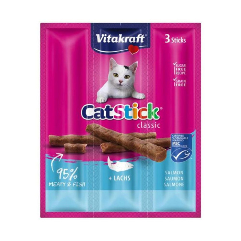 Vitacraft Cat Sticks skanėstai su lašiša ir upėtakiu katėms