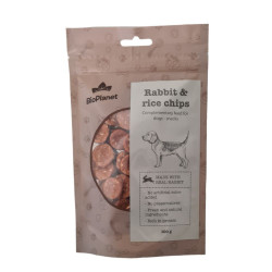 BioPlanet Rabbit & Rice Chips skanėstai šunims