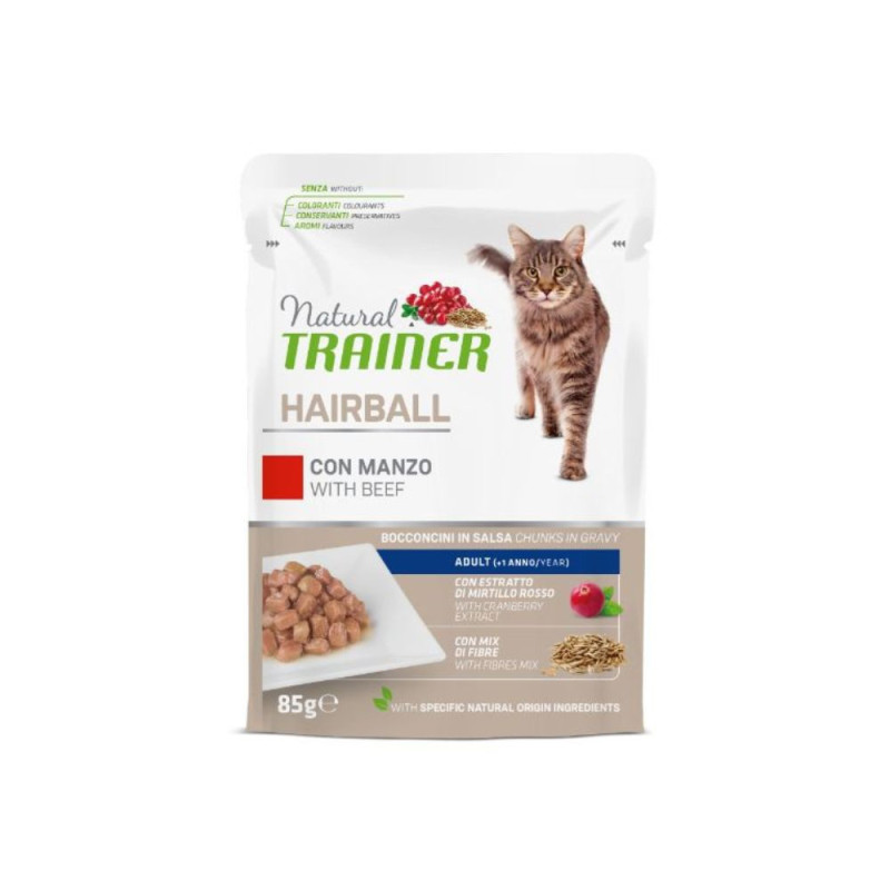 Natural Trainer Cat Sterilised Beef konservai su jautiena katėms