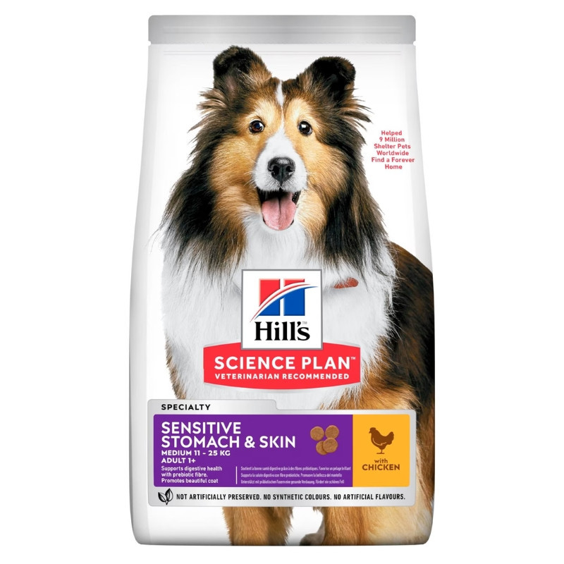 Hill's Science Plan Sensitive Stomach & Skin Medium Adult sausas maistas šunims