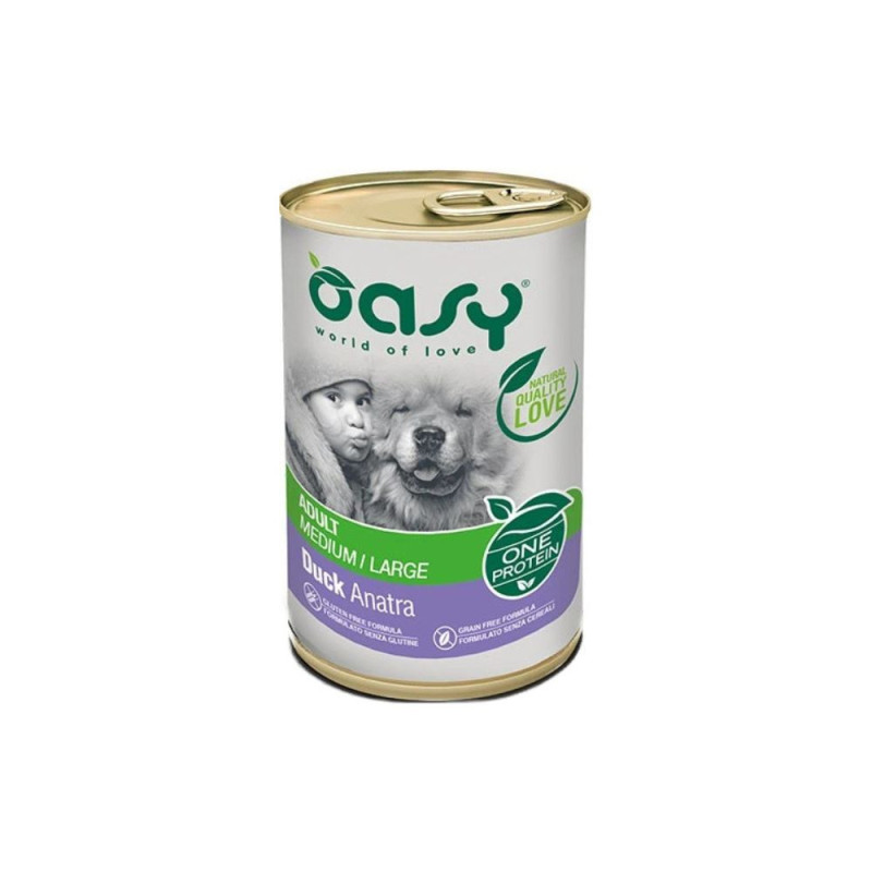 Oasy Adult Medium & Large Duck konservai su antiena šunims