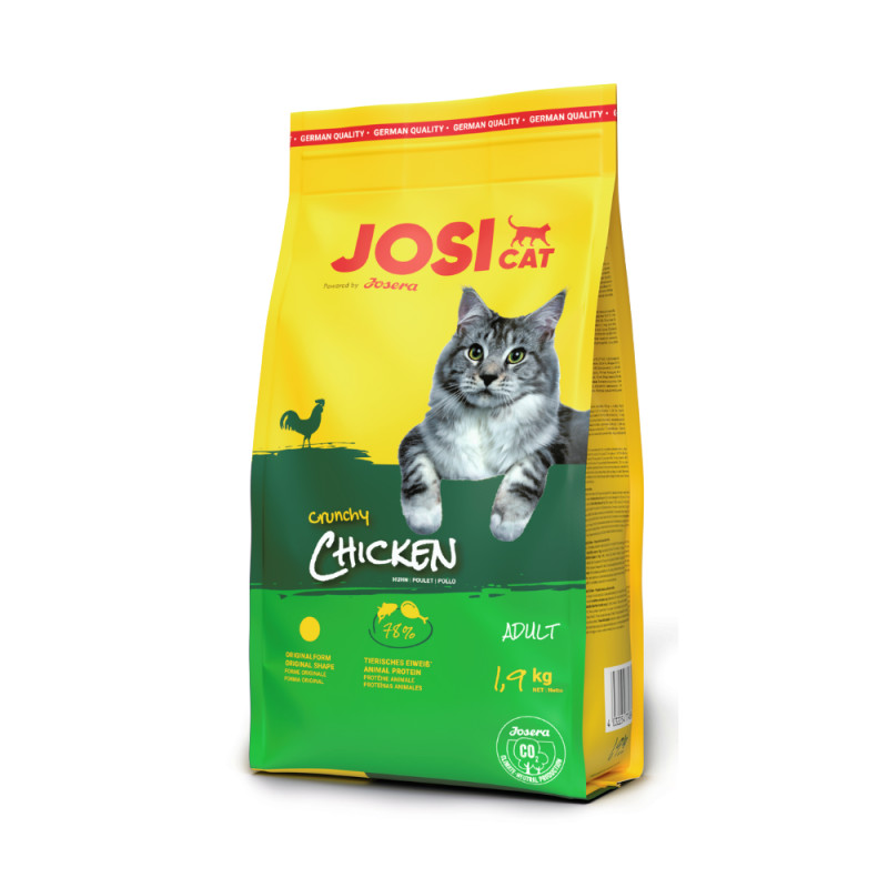 Josera JosiCat Crunchy Chicken sausas pašaras su vištiena katėms, 1,9 kg