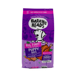 Barking Heads Big Foot puppy days turkey sausas pašaras su kalakutiena šuniukams