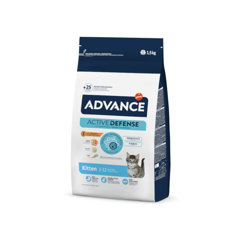 Advance Kitten sausas pašaras su vištiena ir ryžiais kačiukams
