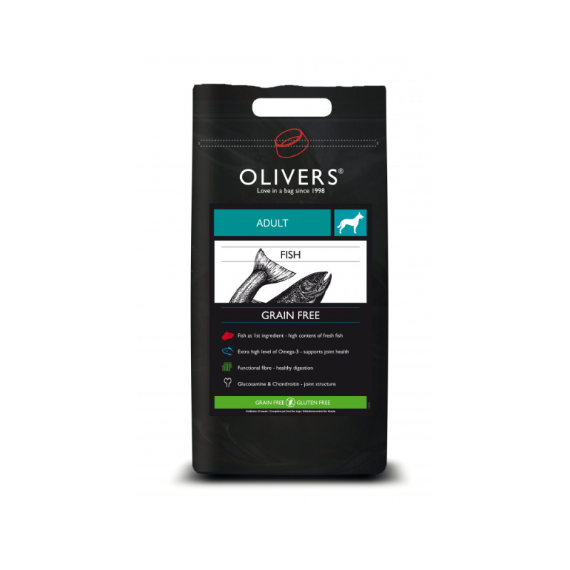 Oliver's Fish Grain Free Medium sausas maistas su žuvimi šunims