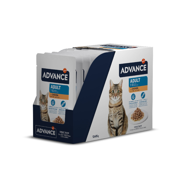 Advance Wet Adult Cat konservai su vištiena suaugusioms katėms