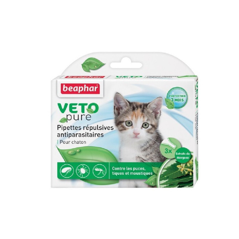 Beaphar Veto Pure Bio Spot for Kitten antiparazitinis tirpalas kačiukams