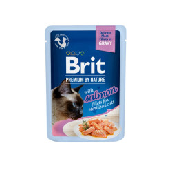 Brit Premium Delicate Salmon for Sterilized in Gravy konservai katėms