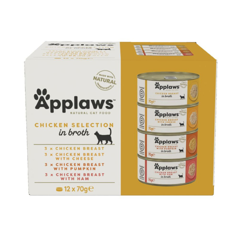 Applaws Cat Chicken Multipack konservų rinkinys katėms