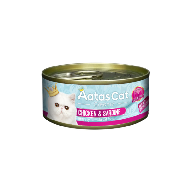 Aatas Cat Creamy Chicken & Sardine konservai katėms