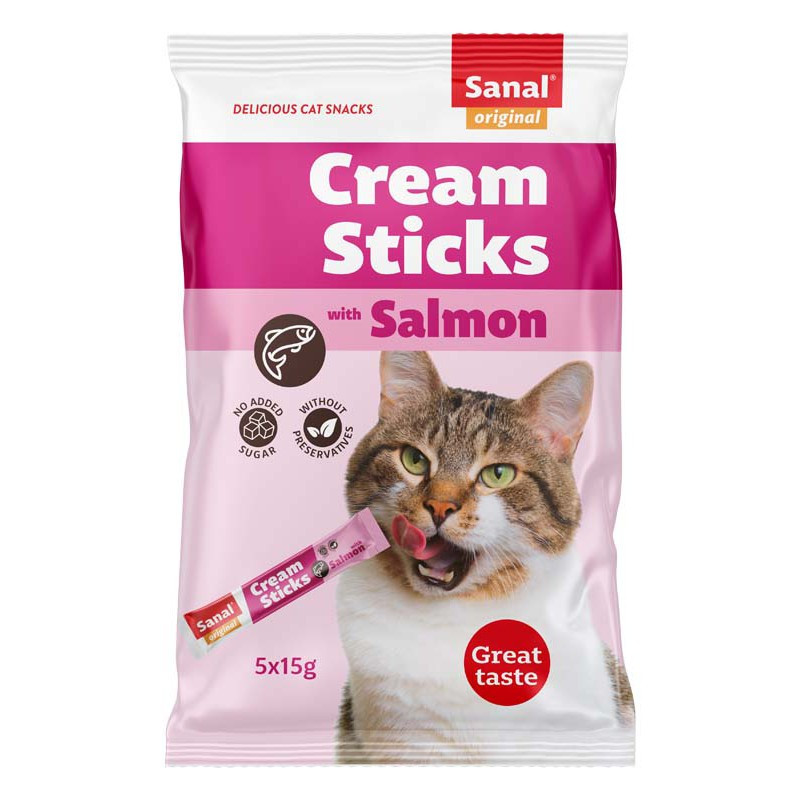 Sanal Cream Sticks Salmon skanėstai katėms