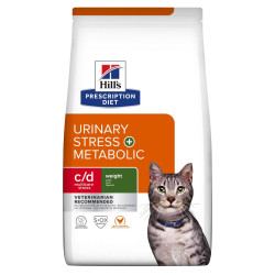 Hill's Prescription Diet Feline c/d Urinary Stress + Metabolic sausas pašaras katėms, 3 kg