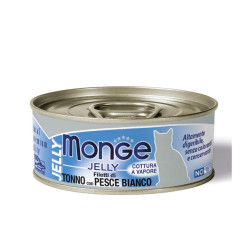Monge Jelly konservai su tunu ir balta žuvimi katėms