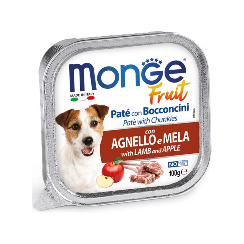 Monge Fruit konservai su ėriena ir obuoliais šunims