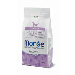 Monge Natural Superpremium Sterilised sausas pašaras su vištiena katėms