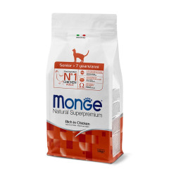 Monge Superpremium Senior sausas pašaras su vištiena katėms