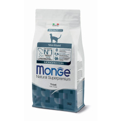 Monge Sterilised Monoprotein sausas pašaras su upėtakiu katėms