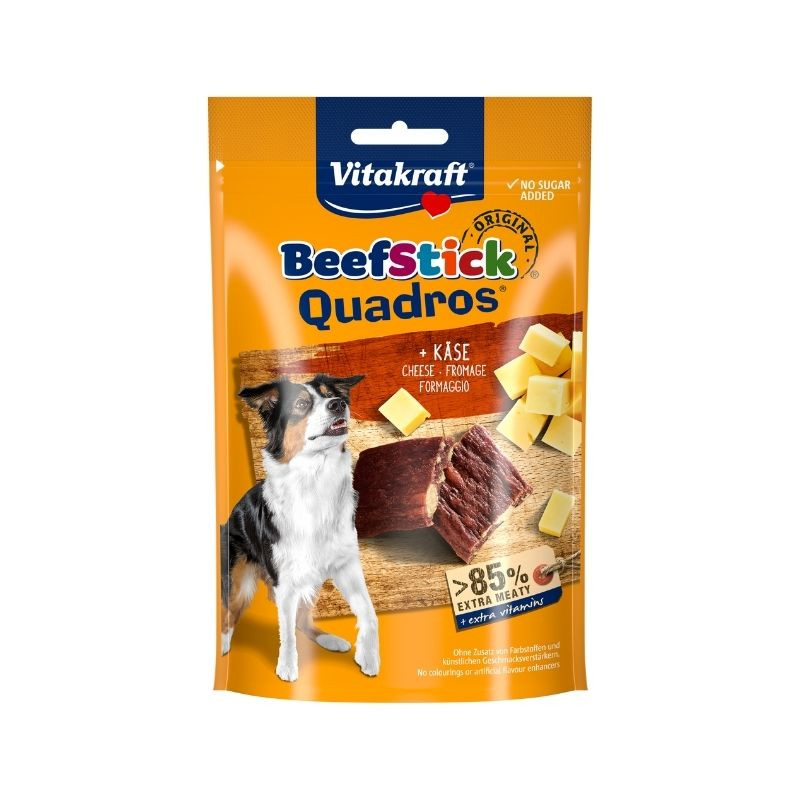Vitakraft Beef Stick Quadros skanėstai šunims su jautiena ir sūriu