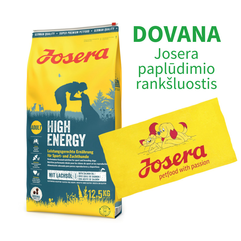 Josera High Energy sausas maistas šunims - Zoobaze.lt