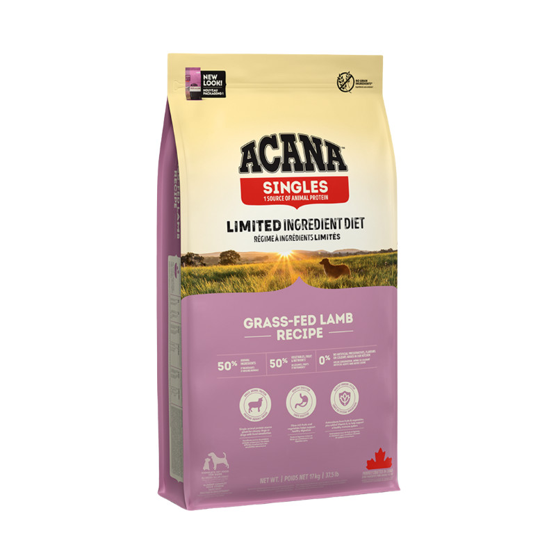 Acana Grass-Fed Lamb Dog sausas maistas šunims su ėriena 17 kg