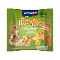Vitakraft Drops Mini skanėstas su morkomis ir kiaulpienėmis graužikams