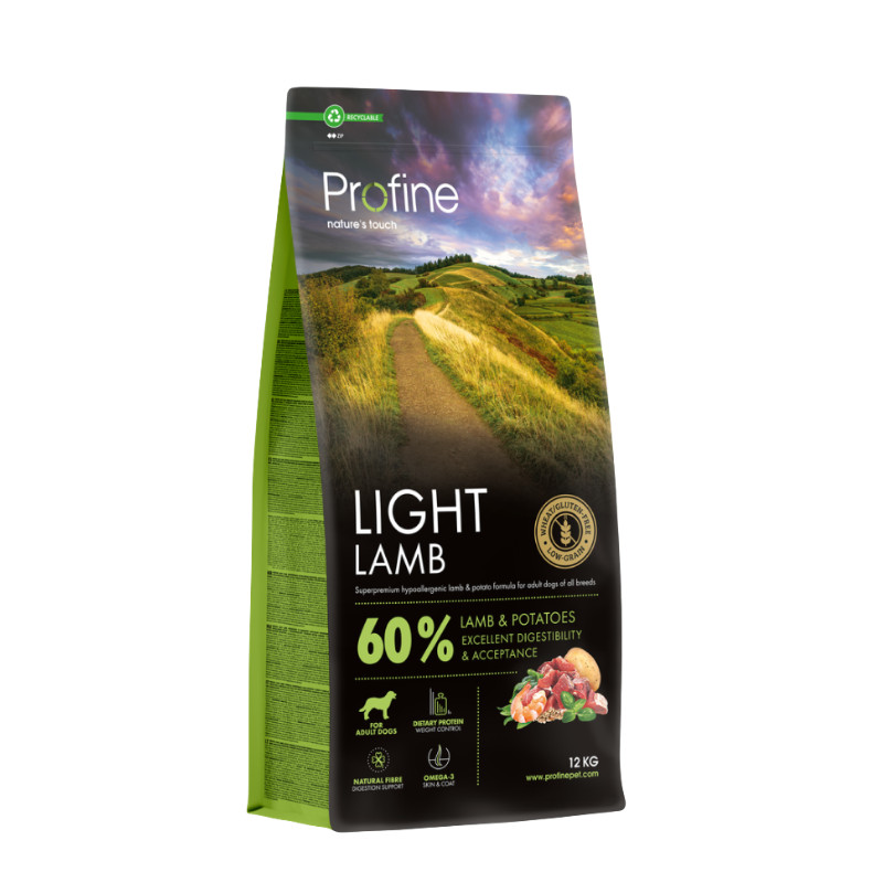 Profine Light Lamb sausas maistas šunims su ėriena 12 kg