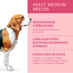 Optimeal Adult Medium sausas pašaras su kalakutiena vidutinių veislių šunims