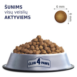 Club 4 Paws Active sausas pašaras su vištiena šunims
