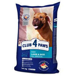 Club 4 Paws Lamb & Rice sausas pašaras su ėriena ir ryžiais šunims