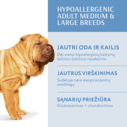 Optimeal Hypoallergenic sausas pašaras su lašiša šunims