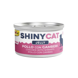 GimCat ShinyCat Jelly konservai su vištiena ir krevetėmis katėms