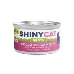 GimCat ShinyCat in Broth konservai su vištiena ir krevetėmis katėms