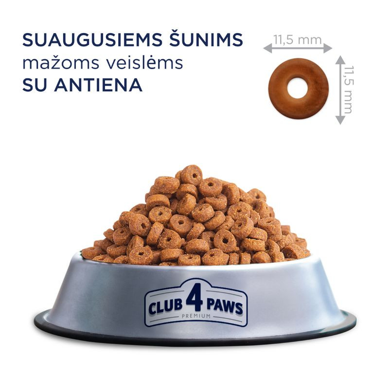 Club 4 Paws Premium pašaras su antiena mažiems, suaugusiems šunims