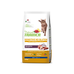 Natural Trainer Cat Adult Sensitive Duck sausas maistas su antiena katėms