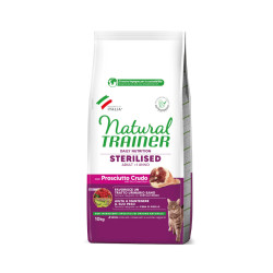 Natural Trainer Cat Adult with Ham sausas maistas su kumpiu sterilizuotoms katėms