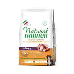 Natural Trainer Sensitive Adult Medium & Maxi Duck sausas maistas su antiena šunims