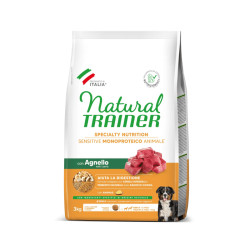 Natural Trainer Sensitive Adult Medium & Maxi Lamb sausas maistas su ėriena šunims
