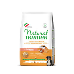 Natural Trainer Sensitive Adult Medium & Maxi Salmon sausas maistas su lašiša šunims