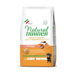 Natural Trainer Sensitive Adult Mini Salmon sausas maistas su lašiša šunims